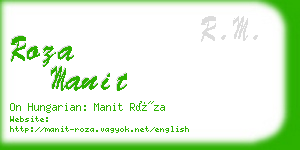 roza manit business card